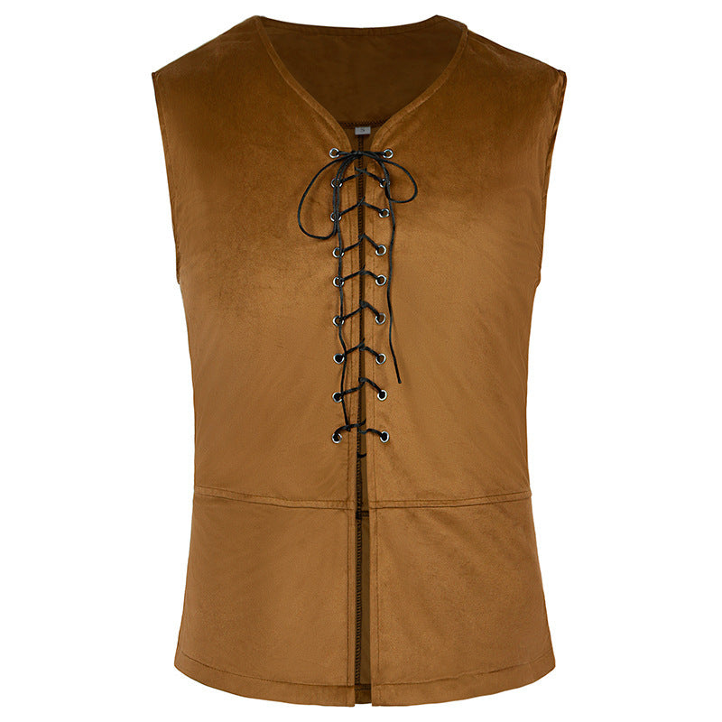 Damen historische Spitzenbluse mit markanten Schnürdetails EB