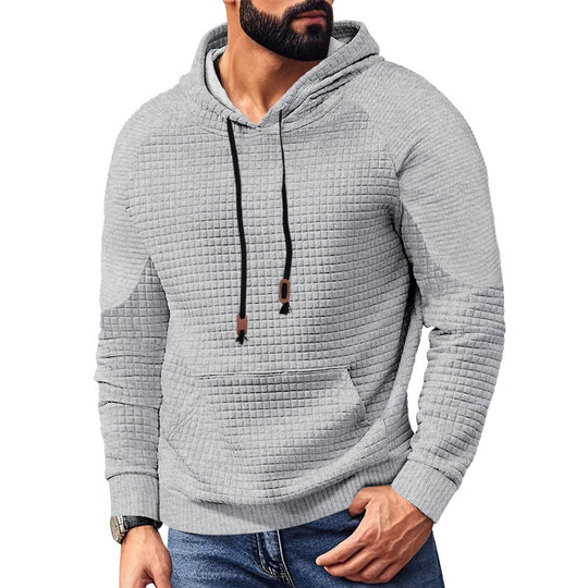 Herren Kapuzenpullover mit strukturierter Oberfläche und praktischen Taschen EB