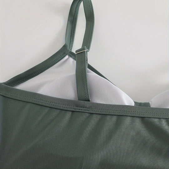 Damen Sportliches Bikini-Set mit innovativem Rüschendesign EB
