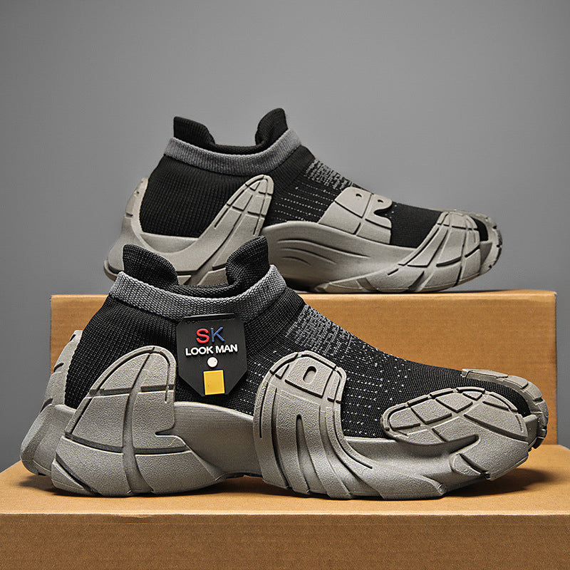 Damen Sportliche Slip-On Sneakers mit rutschfester Sohle und flexiblem Design EB