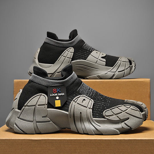 Damen Sportliche Slip-On Sneakers mit rutschfester Sohle und flexiblem Design EB