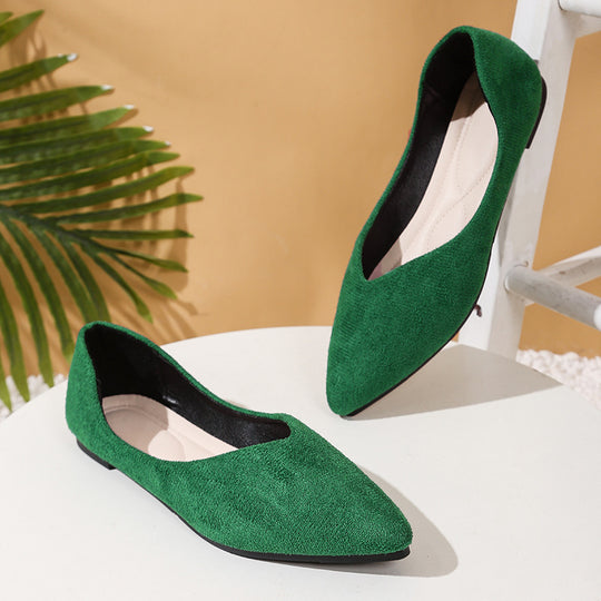 Damen elegante Ballerina-Schuhe mit spitzem Design und komfortabler Innensohle EB