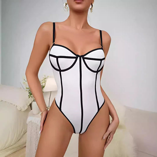 Damen Eleganter Figurformender Bodysuit EB