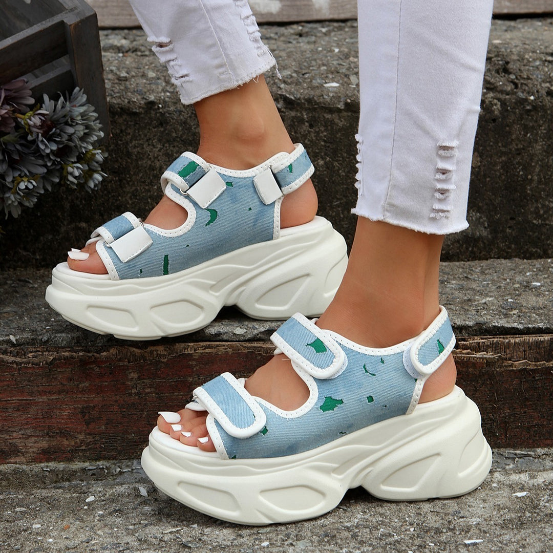 Damen Sportliche Sandalen mit verstärktem Riemendesign und komfortabler Sohle EB
