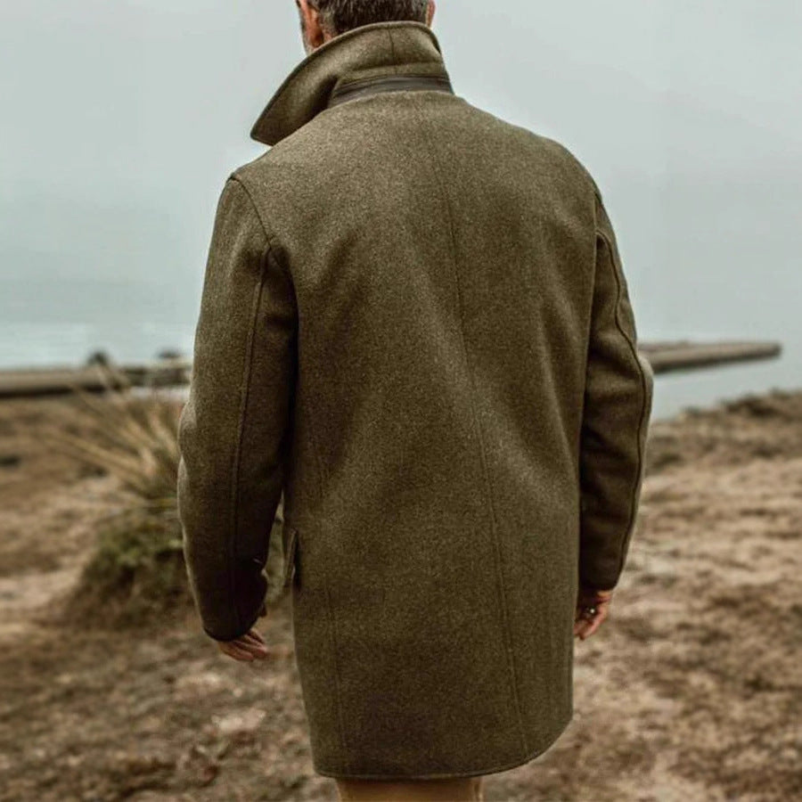 Herren stilvolle Wolljacke im doppelten Schnitt EB