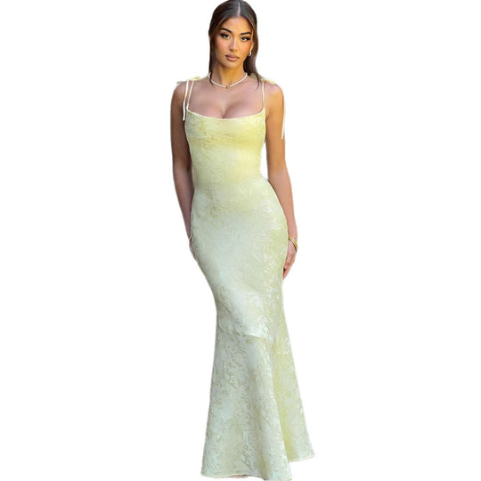 Damen Elegantes Abendkleid mit floralem Muster und verstellbaren Trägern EB