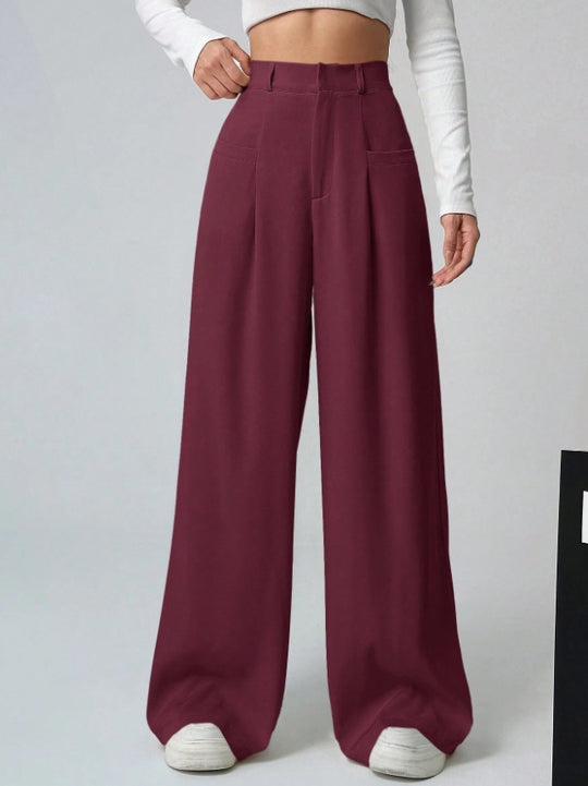 Damen Weite Bundfaltenhose EB