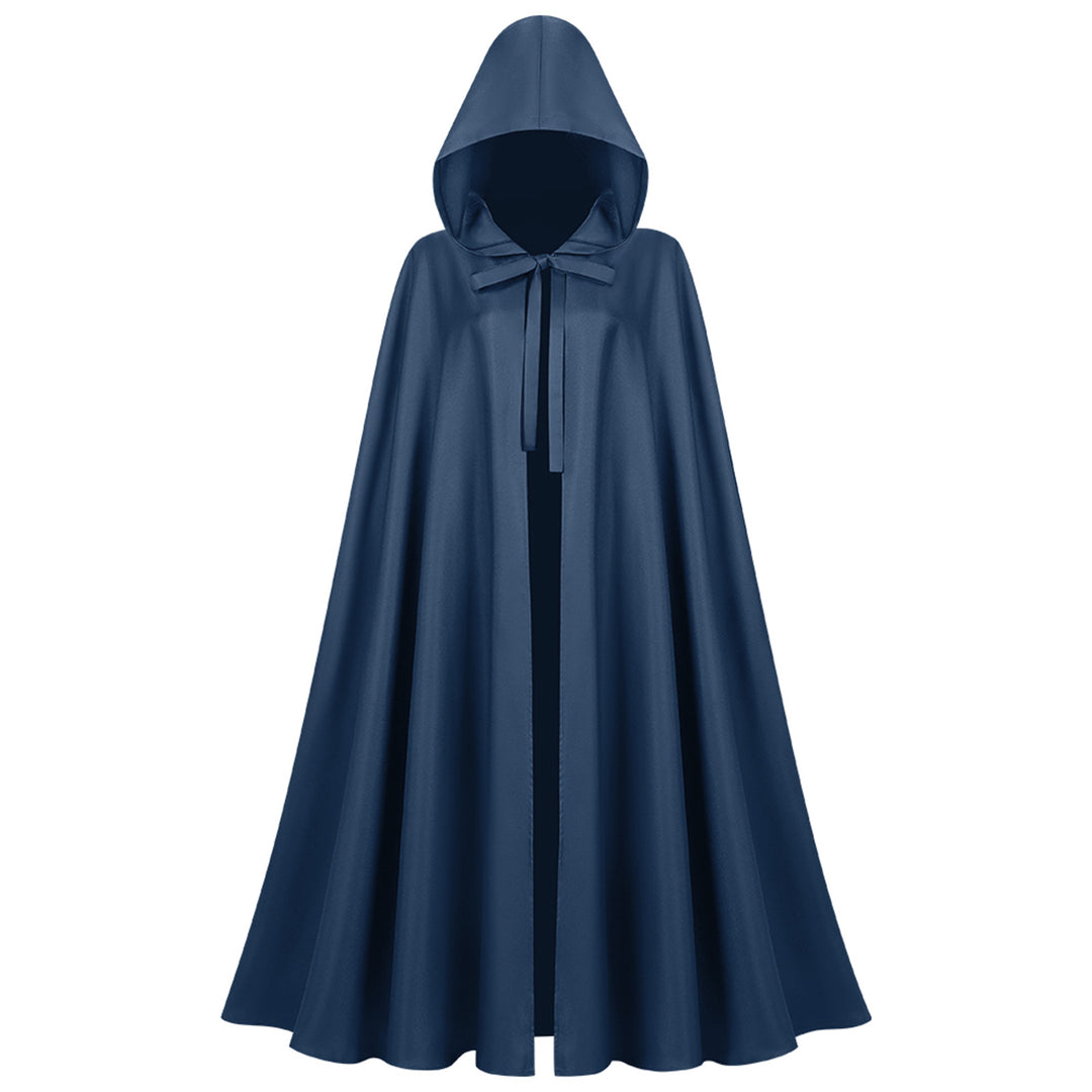 Unisex nan langer Kapuzenumhang aus wasserabweisendem Polyester mit vollem Rundschnitt und BindEband Eb
