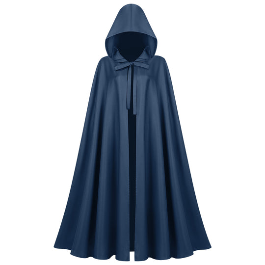 Unisex nan langer Kapuzenumhang aus wasserabweisendem Polyester mit vollem Rundschnitt und BindEband Eb
