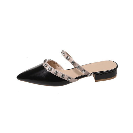 Damen Elegante Mules mit glitzernden Schmuckdetails EB