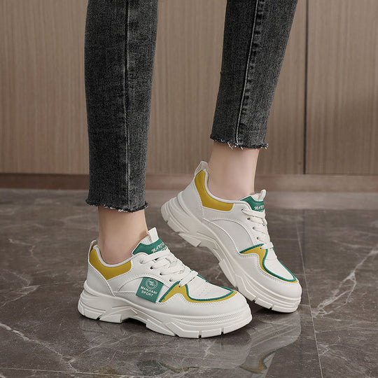 Damen Sportliche Chunky Sneakers mit atmungsaktiver Oberflächenstruktur EB