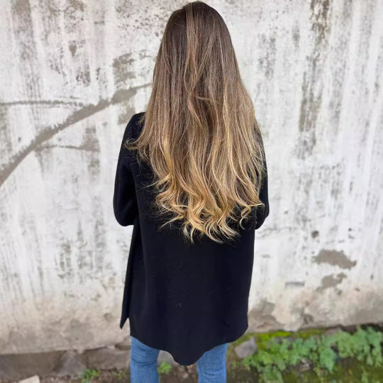 Damen zeitloser Wolle-Blazer mit praktischem Reverskragen und Taschen EB