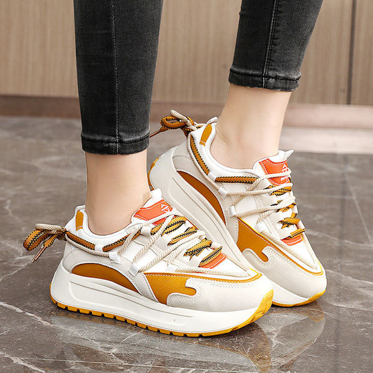 Damen Sportliche Chunky Sneakers mit atmungsaktiver Mesh-Oberfläche und dämpfender Laufsohle EB