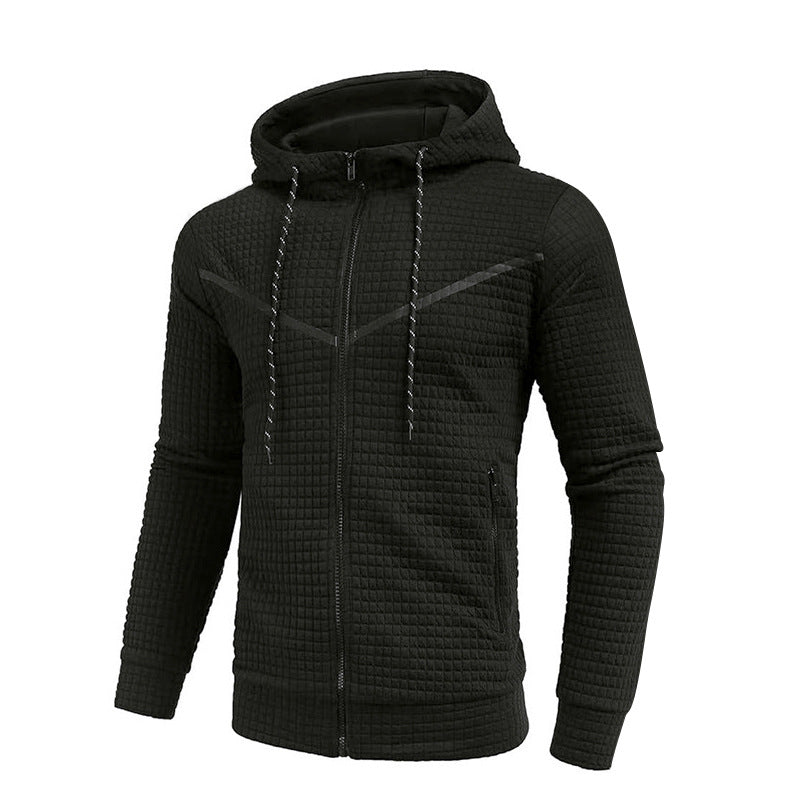 Herren stylische Jacke mit strukturiertem Design und praktischem Reißverschluss EB