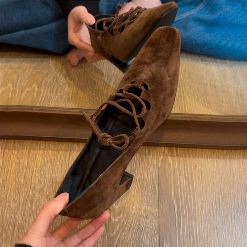 Damen modische Schnürschuhe mit offenem Design EB