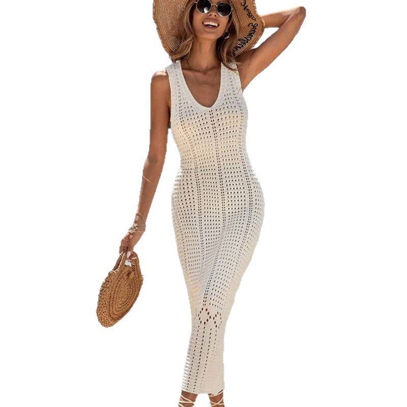 Damen modisches Häkel-Strandkleid EB