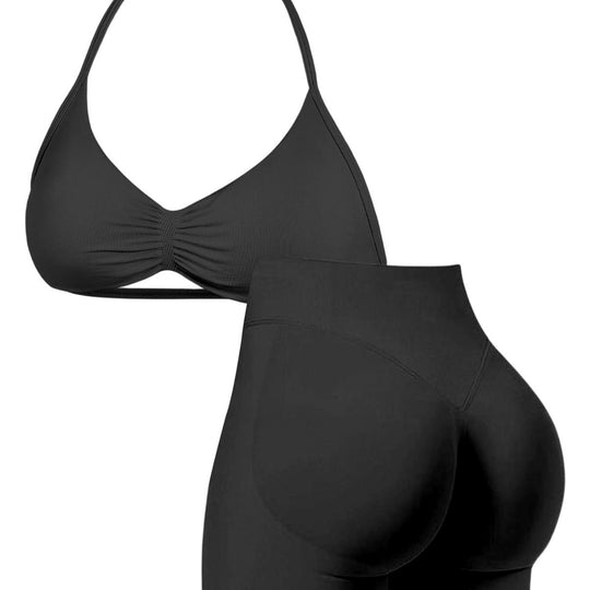 Damen Sportlicher Bikini mit gepolstertem Oberteil und hoher Taille EB