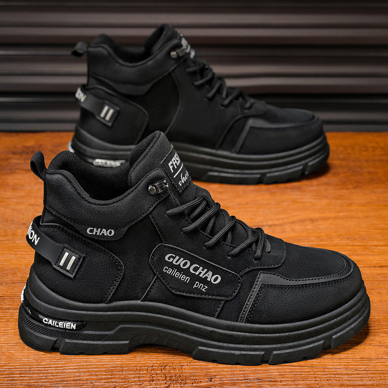 Damen Sportliche High-Top Stiefel mit rutschfester Sohle und verstärkter Dämpfung EB
