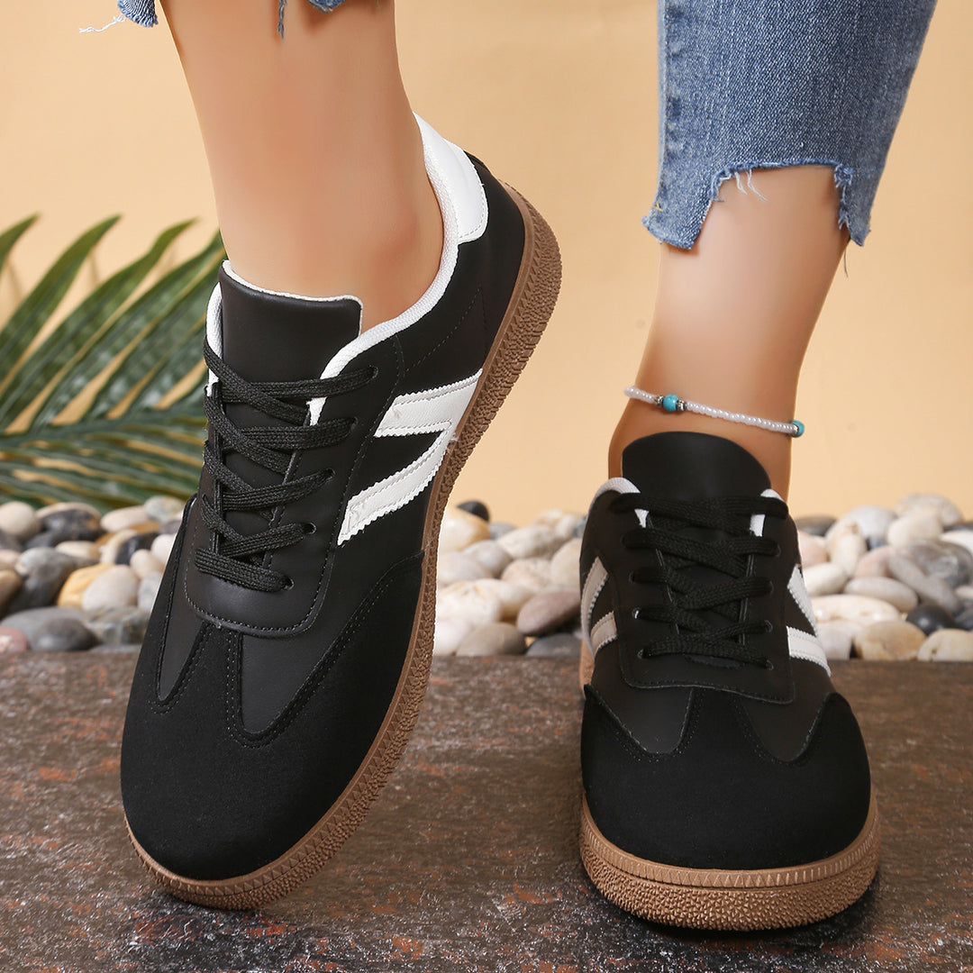 Damen Sportliche Sneakers mit strapazierfähigem Obermaterial und rutschfester Gummisohle EB