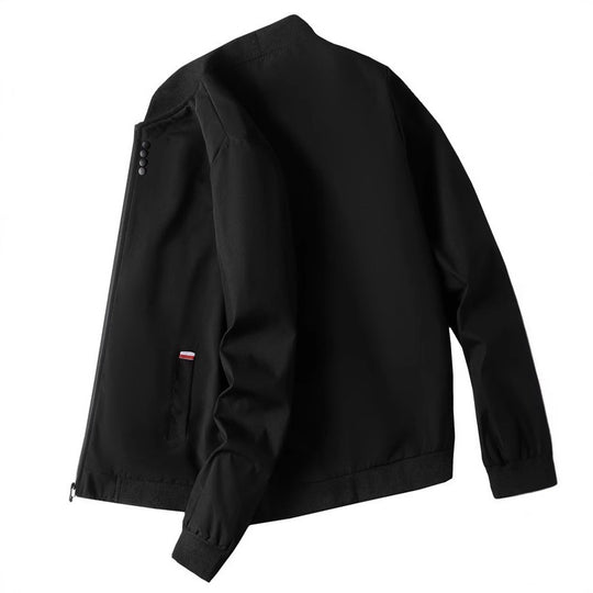 Herren modische Freizeitjacke mit hohem Kragen und seitlichem Reißverschluss EB