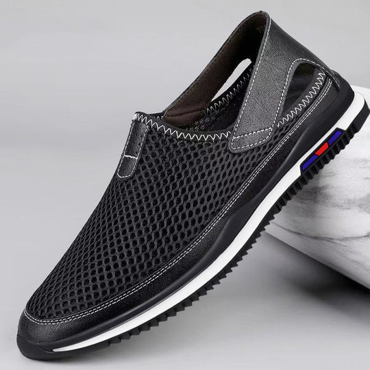 Damen Atmungsaktive Slip-On Sneakers mit elastischen Einsätzen EB