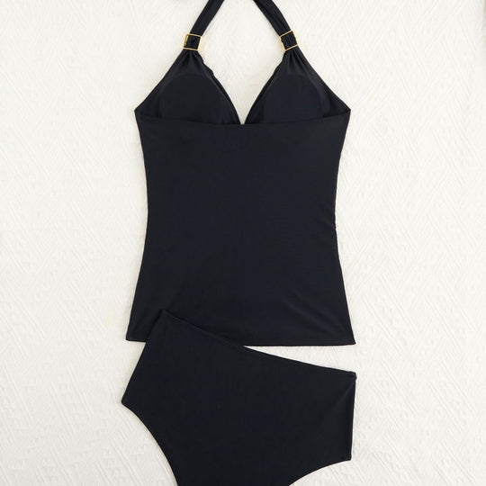 Damen Tankini-Set mit raffiniertem Schnitt und verstellbaren Trägern EB
