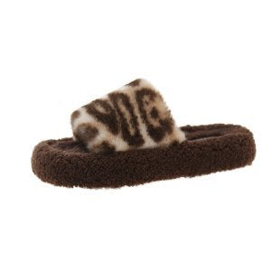 Damen Flauschige Hausschuhe mit tierischem Muster EB