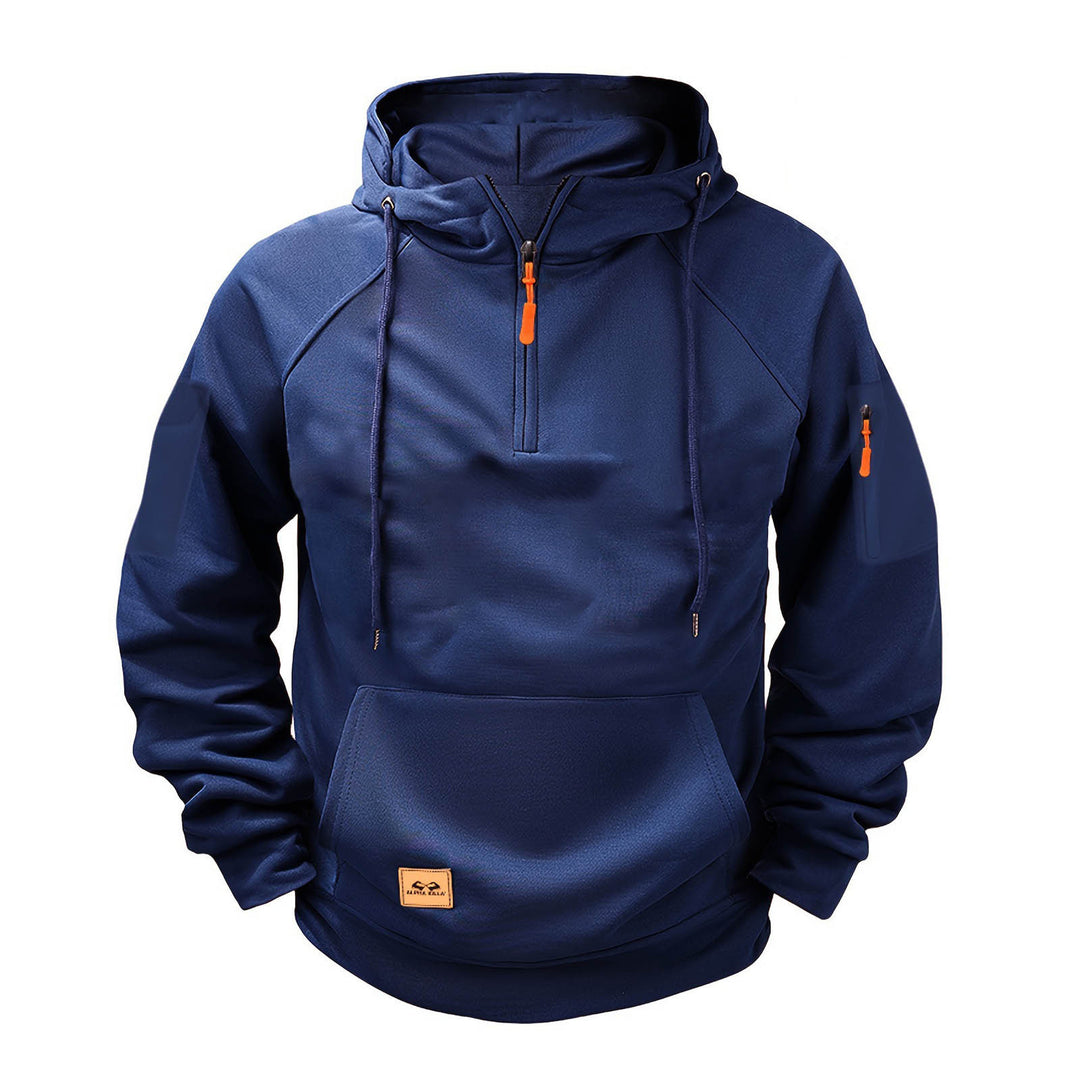 Herren sportlicher Kapuzenpullover mit praktischem Reißverschluss EB
