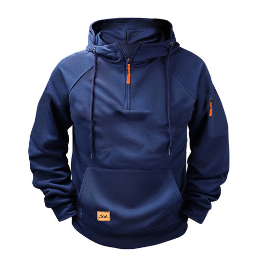 Herren sportlicher Kapuzenpullover mit praktischem Reißverschluss EB