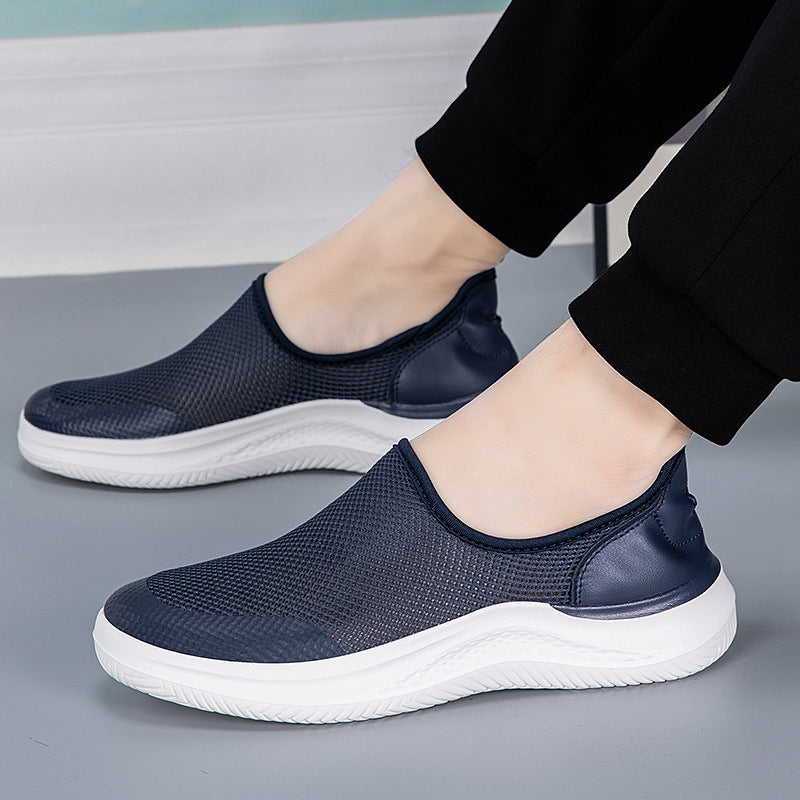 Damen Slip-On Freizeitschuhe mit atmungsaktivem Mesh-Obermaterial EB