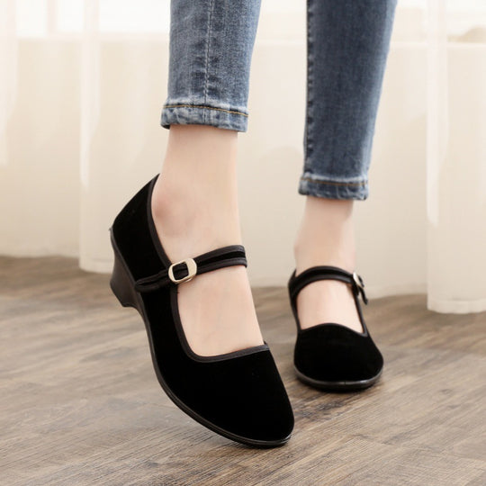 Damen elegante und komfortable Ballerinas mit verstellbarem Riemen EB