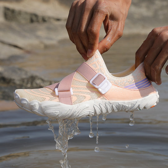 Damen Schwimmschuhe mit verstellbarem Klettverschluss und rutschfester Sohle EB