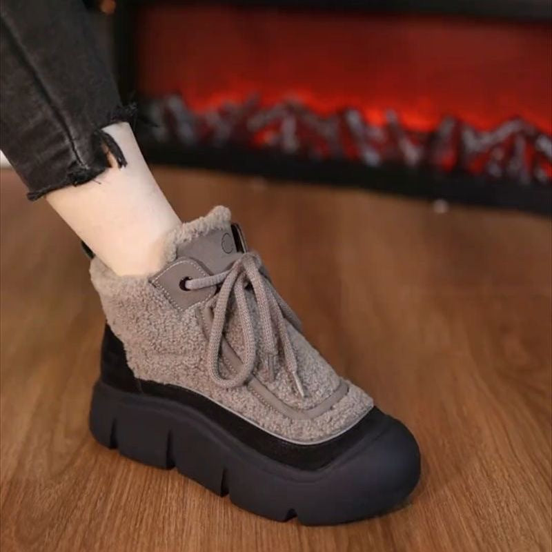 Damen Winterliche Sneakers mit kuscheligem Innenfutter und robuster Laufsohle EB