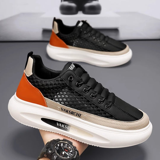 Damen Sportliche Sneakers mit atmungsaktiver Netzstruktur und leichter Laufsohle EB