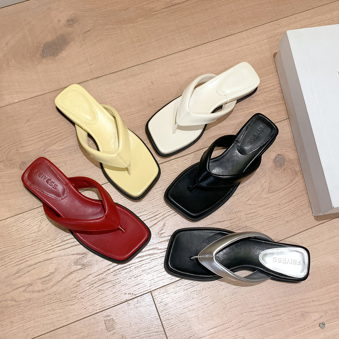 Damen elegante Zehentrenner mit komfortabler Fußbettgestaltung EB