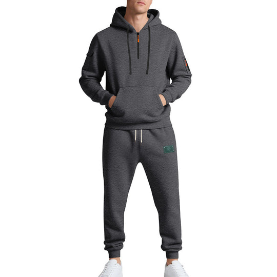 Herren Sportliches Hoodie- und Jogginganzug-Set mit atmungsaktiven Eigenschaften und praktischen Taschen EB