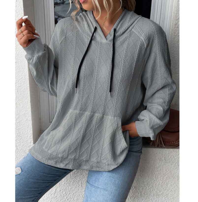 Damen Relaxed Fit Kapuzenpullover mit strukturiertem Design EB