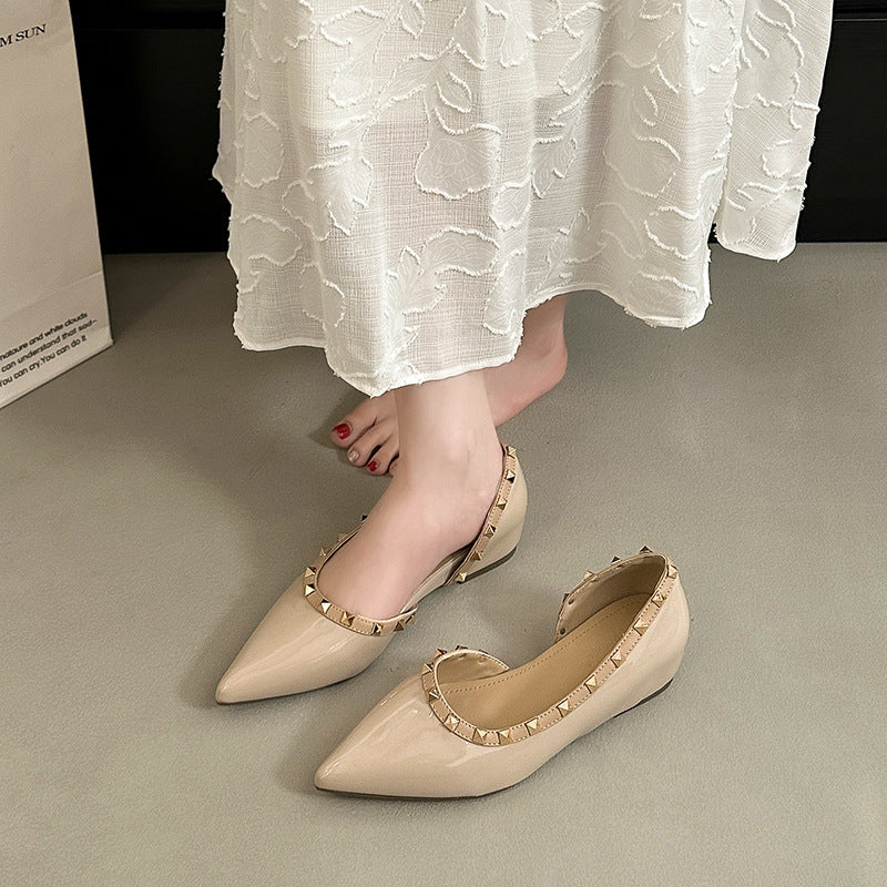 Damen elegante spitze Ballerinas mit Nieten EB