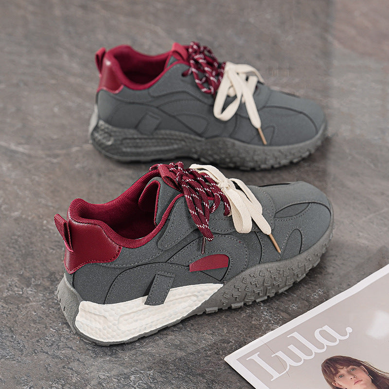 Damen Sportliche Sneakers mit robustem Sohlenprofil und atmungsaktiver Obermaterialstruktur EB