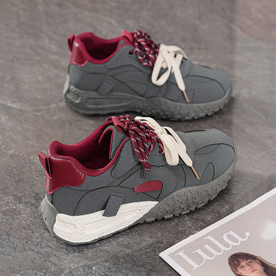 Damen Sportliche Sneakers mit robustem Sohlenprofil und atmungsaktiver Obermaterialstruktur EB
