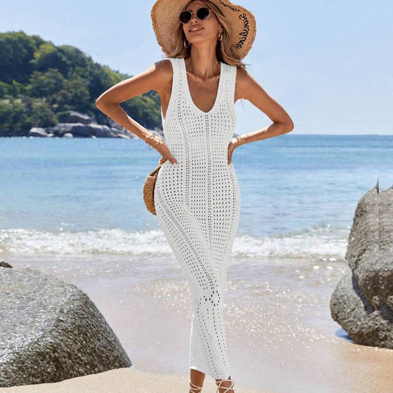 Damen gehäkeltes Sommer-Maxikleid EB