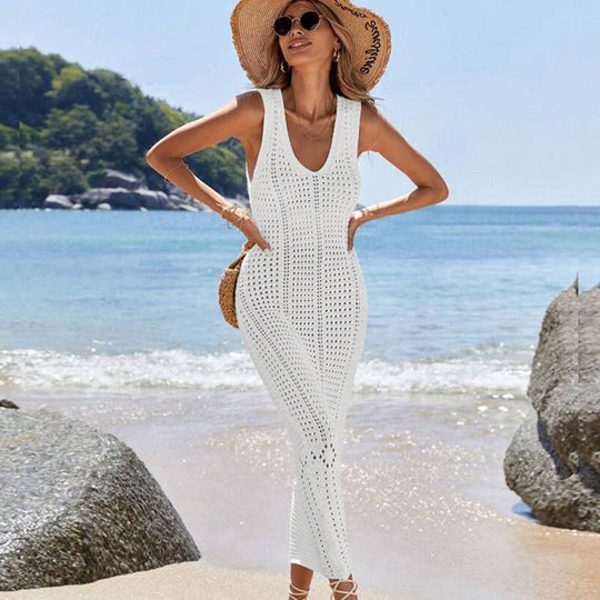 Damen gehäkeltes Sommer-Maxikleid EB