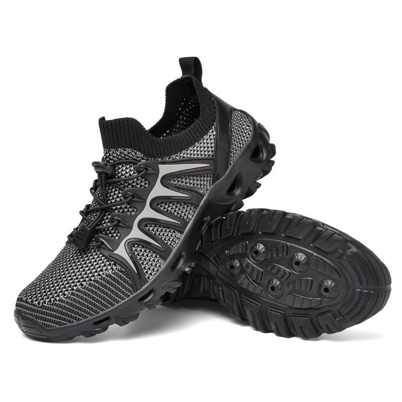 Damen Atmungsaktive Sportschuhe mit elastischem Schnürsystem und rutschfester Sohle EB