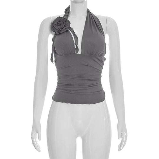 Damen Wickelkleid mit tiefem V-Ausschnitt und gerafftem Design EB
