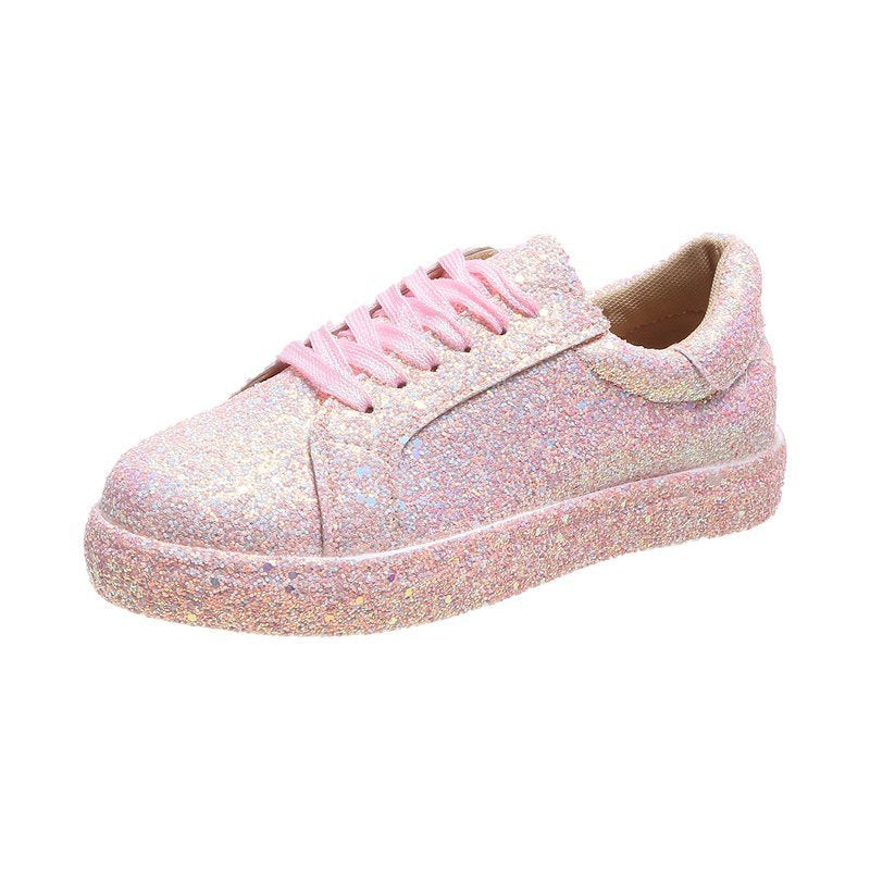 Damen Glitzernde Freizeit-Sneaker mit atmungsaktiver Sohle und rutschfestem Design EB