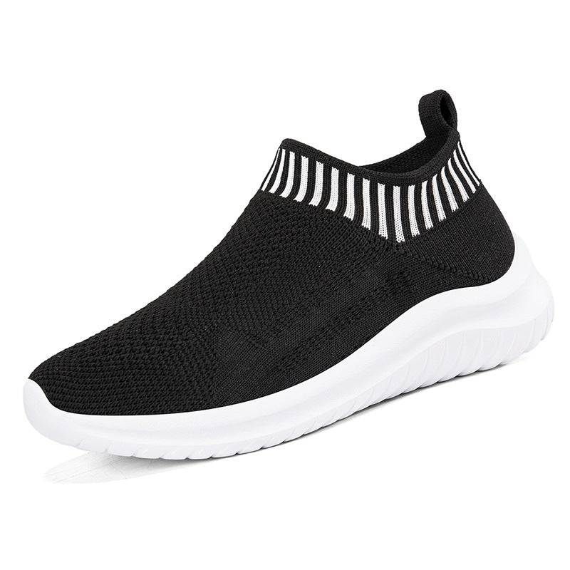 Damen Sportliche Slip-On Sneakers mit atmungsaktivem Strickoberteil EB 1774575816