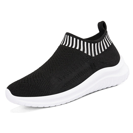 Damen Sportliche Slip-On Sneakers mit atmungsaktivem Strickoberteil EB 1774575816