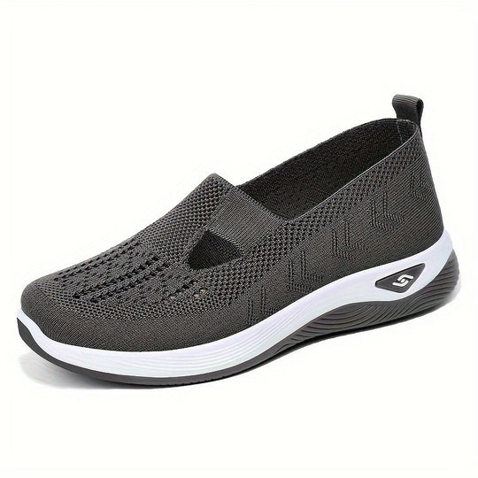 Damen Atmungsaktive Slip-On Sneakers mit elastischem Einschlupf EB