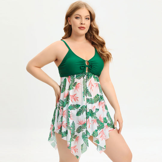 Damen Badekleid mit floralem Rock EB