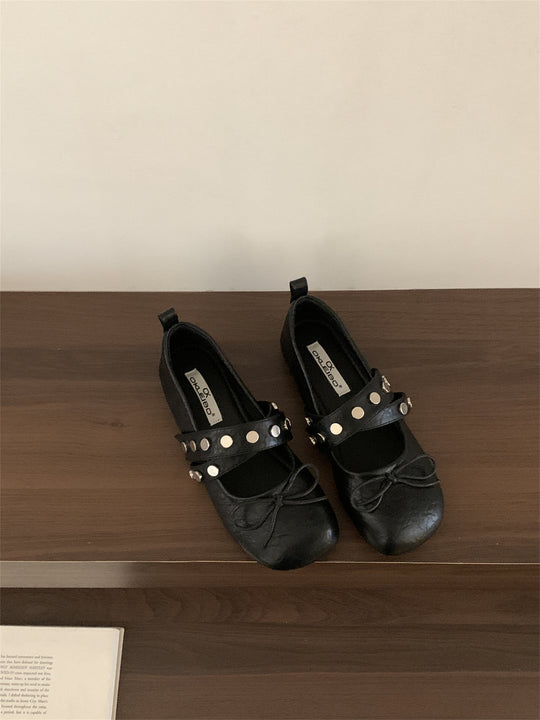 Damen Ballerinas mit verspieltem Schleifen-Design und modischem Riemen EB